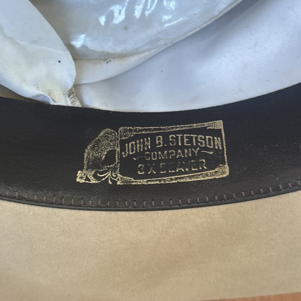 Vintage Stetson Silverbelly Cowboy Hat 3X Beaver 6 7/8 1950's-60's‎ Union Tag - Picture 8 of 13